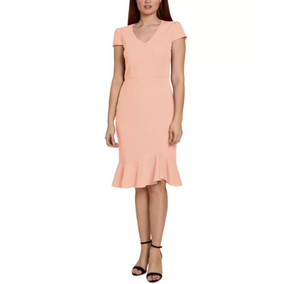 Short Sleeve Asymmetrical Bodycon Dress - Picture 1 of 1